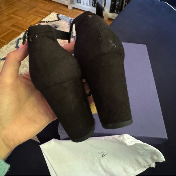 STUART WEITZMAN NearlyNude suede sandals black size 6 - Picture 7 of 11